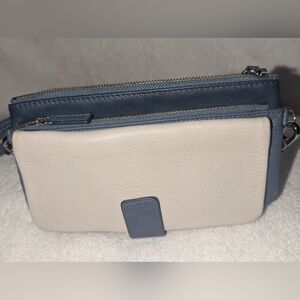 Levenger leather crossbody bag clutch wallet.